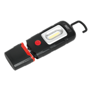 Sealey Rechargeable 360° Inspection Light 3W COB & 1W SMD LED Black Lithium-Polymer