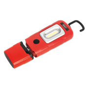 Sealey Rechargeable 360° Inspection Light 3W COB & 1W SMD LED Red Lithium-Polymer