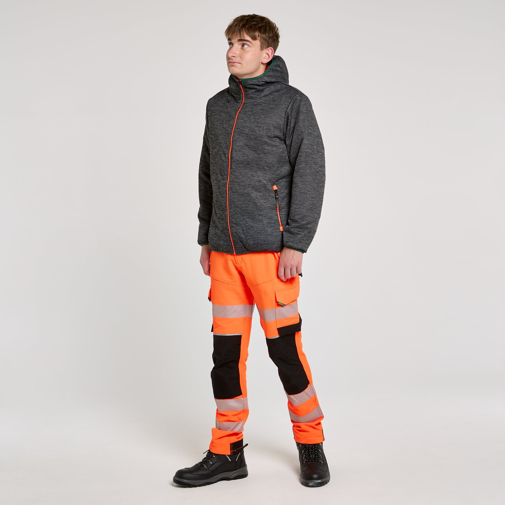 Reversible Puffer Jacket Orange