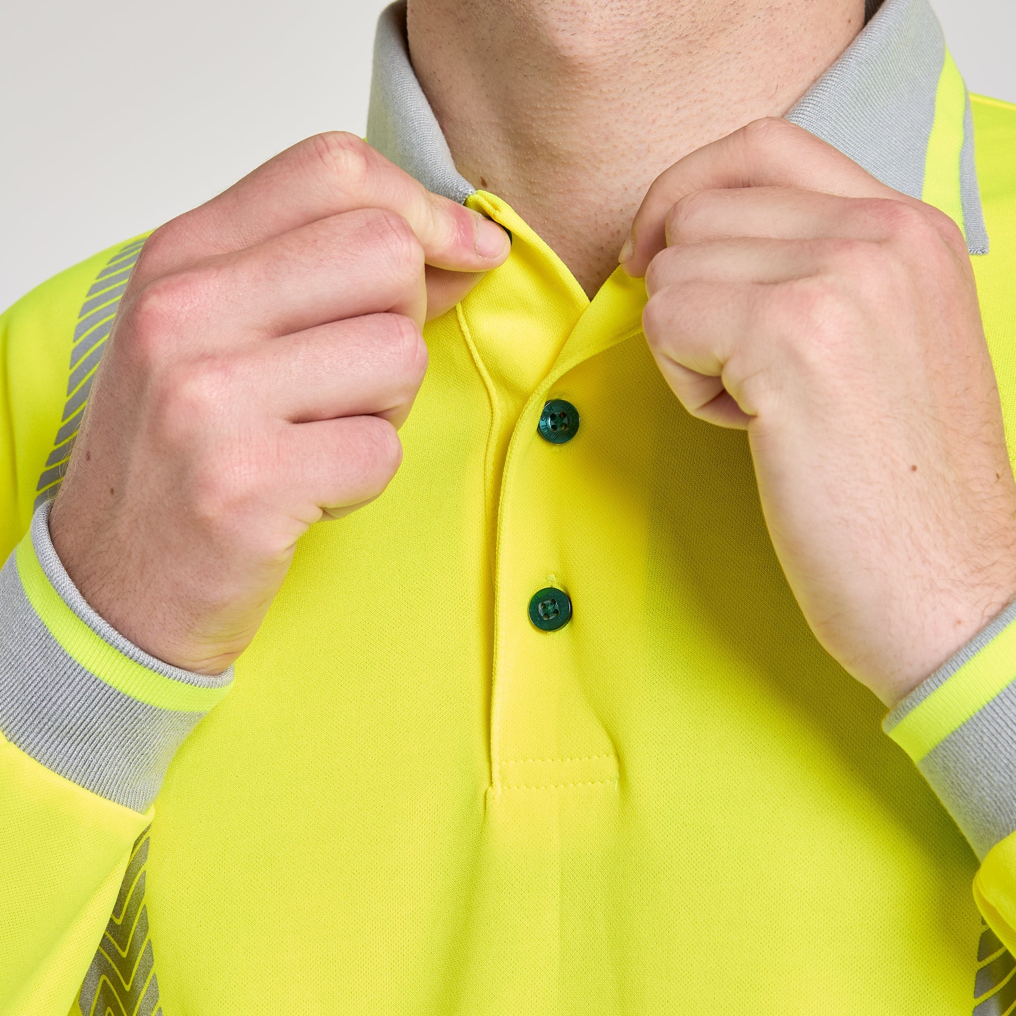 Long Sleeve Polo Shirt Yellow - Bamboo Content