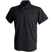 Finden & Hales Piped Performance Polo - Black/Black