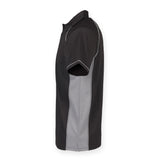 Finden & Hales Piped Performance Polo - Black/Gunmetal Grey