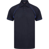 Finden & Hales Piped Performance Polo - Navy/Royal/Royal*