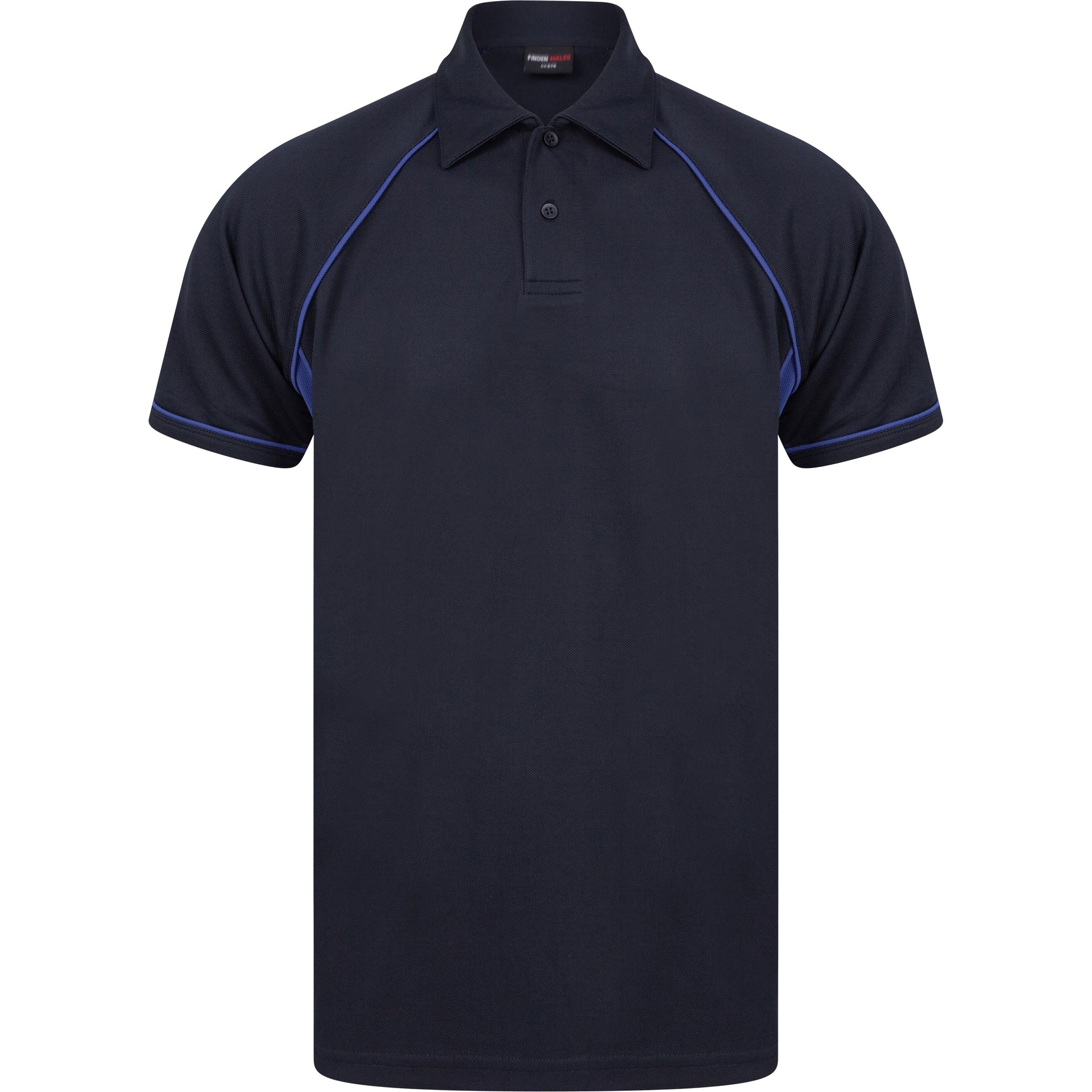 Finden & Hales Piped Performance Polo - Navy/Royal/Royal*