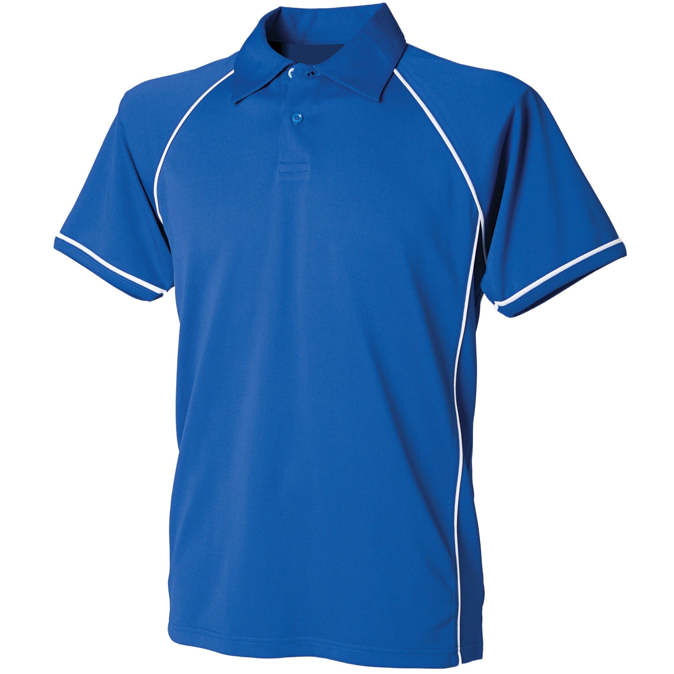 Finden & Hales Piped Performance Polo - Royal/White*