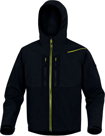 Delta Plus HORTEN2 LIGHT – Windproof Softshell with Fixed Hood & Reflective Tape