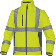 Delta Plus MOONLIGHT2 Hi-Viz Softshell Jacket – Waterproof, Breathable & 2-in-1 Design