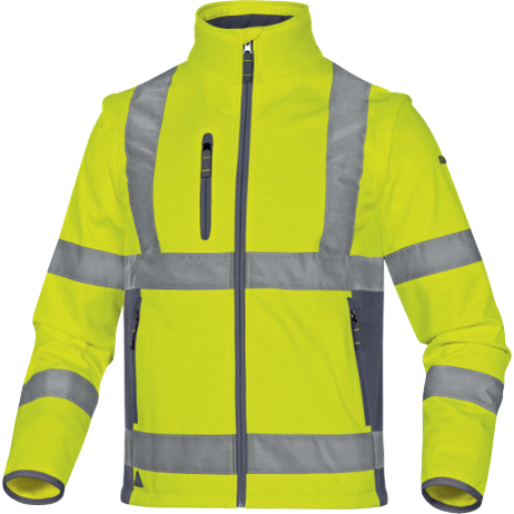 Delta Plus MOONLIGHT2 Hi-Viz Softshell Jacket – Waterproof, Breathable & 2-in-1 Design