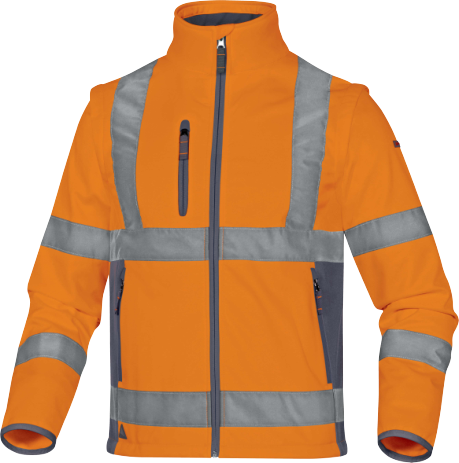 Delta Plus MOONLIGHT2 Hi-Viz Softshell Jacket – Waterproof, Breathable & 2-in-1 Design