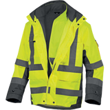 Delta Plus TARMAC 5-in-1 High-Vis Waterproof Parka – Modular & Breathable
