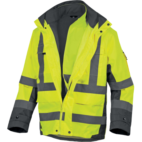 Delta Plus TARMAC 5-in-1 High-Vis Waterproof Parka – Modular & Breathable