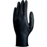 Delta Plus V1600 Black Nitrile Gloves – Diamond Grip, Chemical & Food Safe (Box of 50)