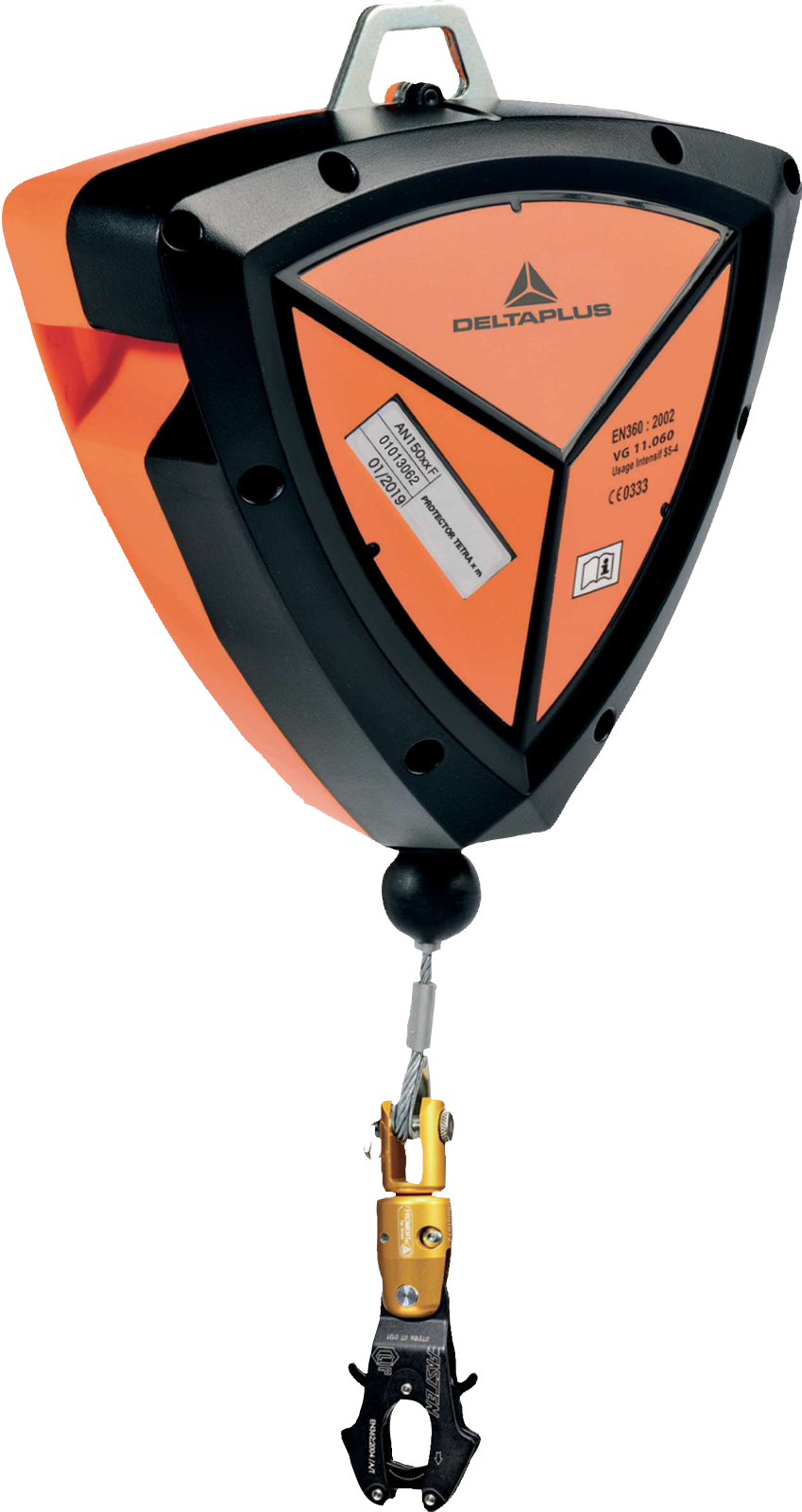Delta Plus PROTECTOR TETRA AN15006F Heavy-Duty Cable Fall Arrester with 150kg Certification 6M