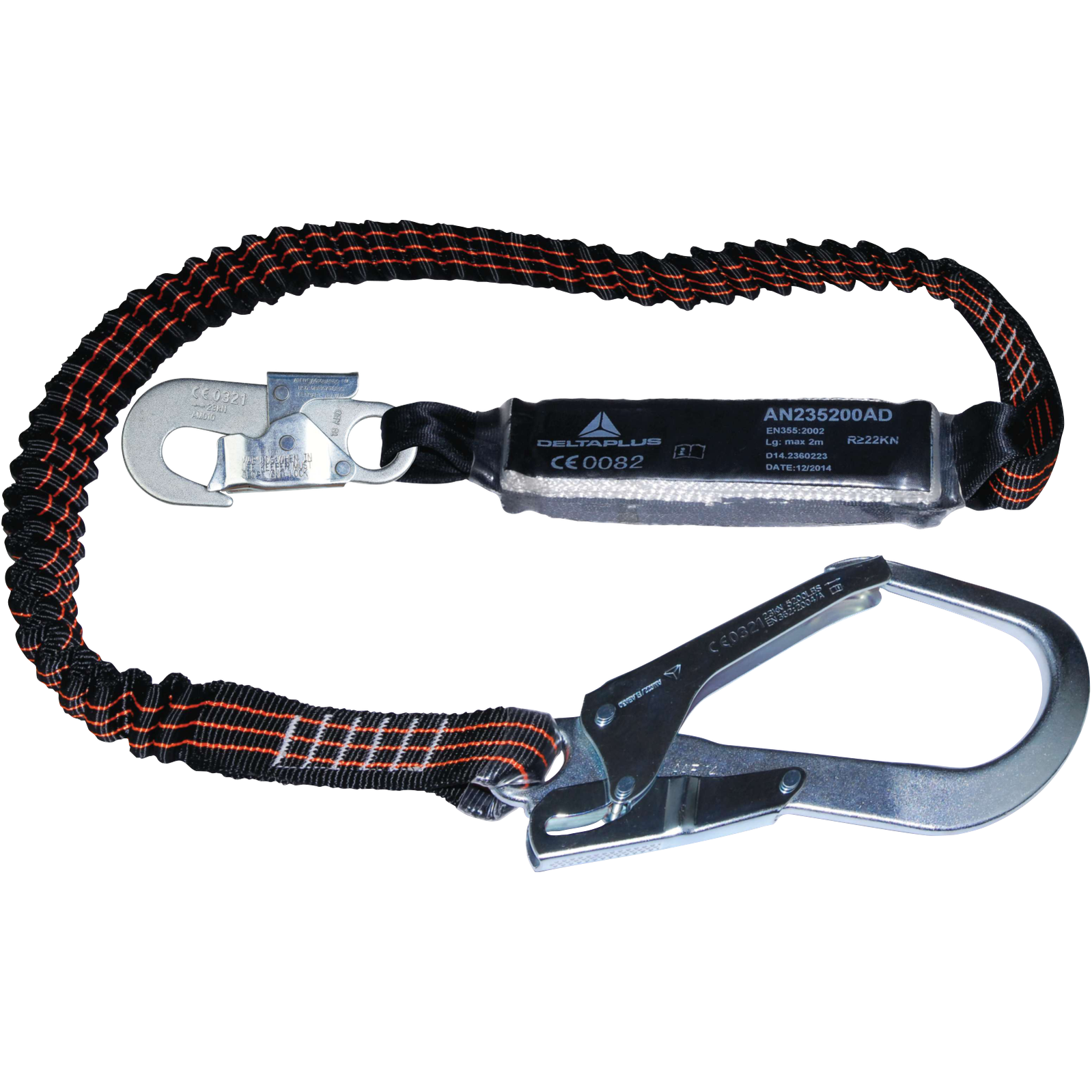 Delta Plus AN235200AD Elastic Energy-Absorbing Lanyard