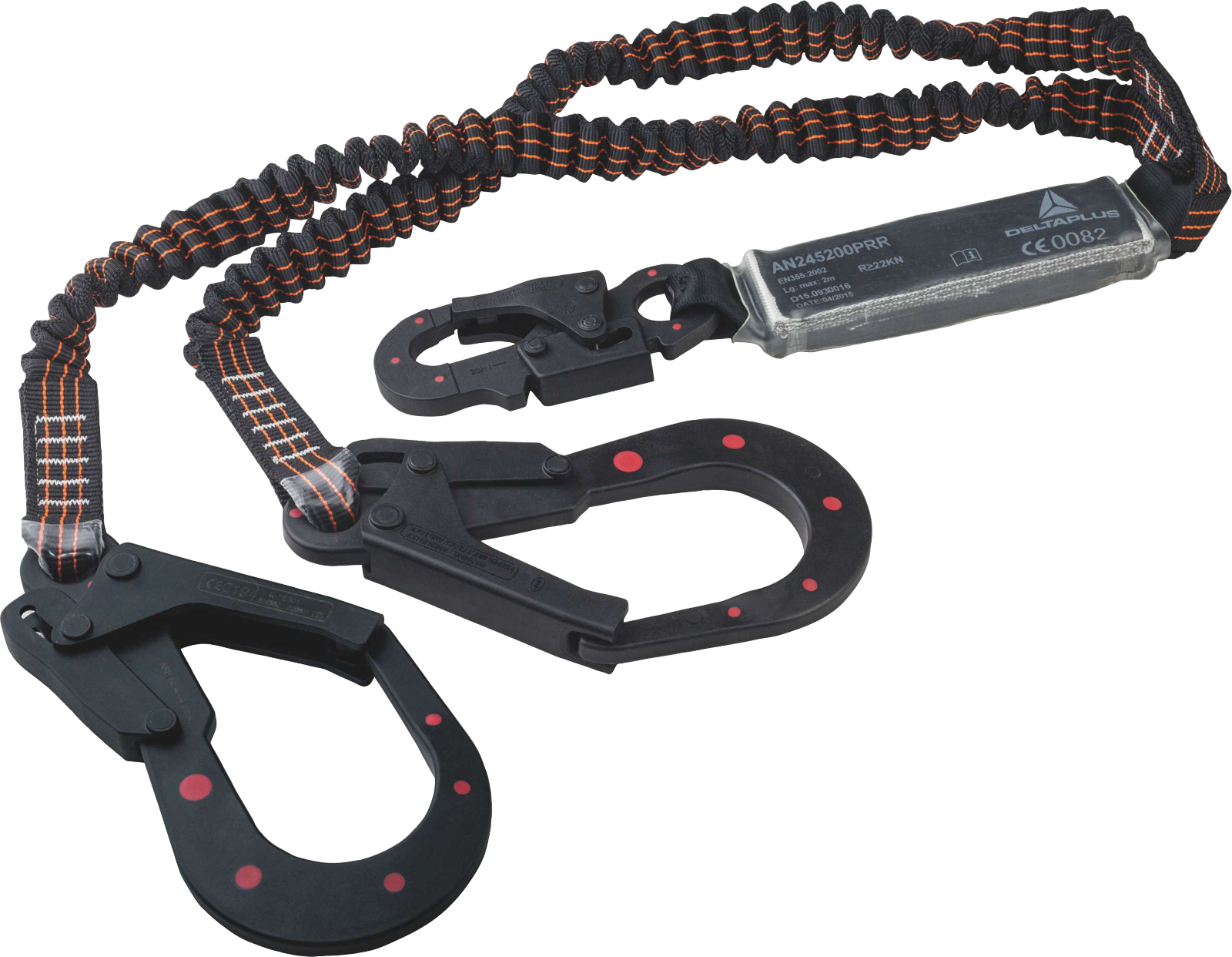Delta Plus AN245200PRR Double Energy-Absorbing Lanyard – Dielectric, Secure & Ergonomic