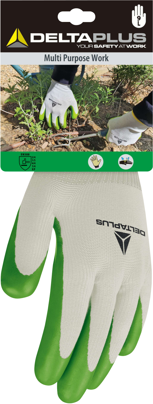 Delta Plus DPVE733 Latex Grip Gardening & Work Gloves