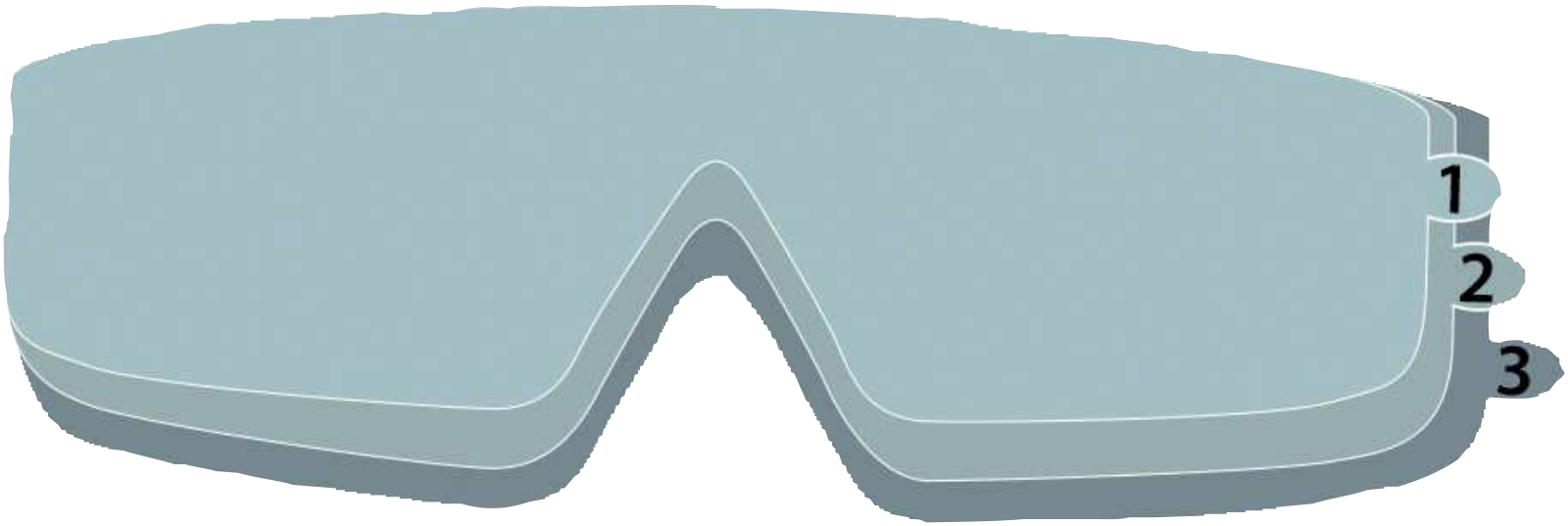 Delta Plus FILM GOGGLE - Protective Lens Film Set – Box of 10, Clear Lens, 3-Layer Protection