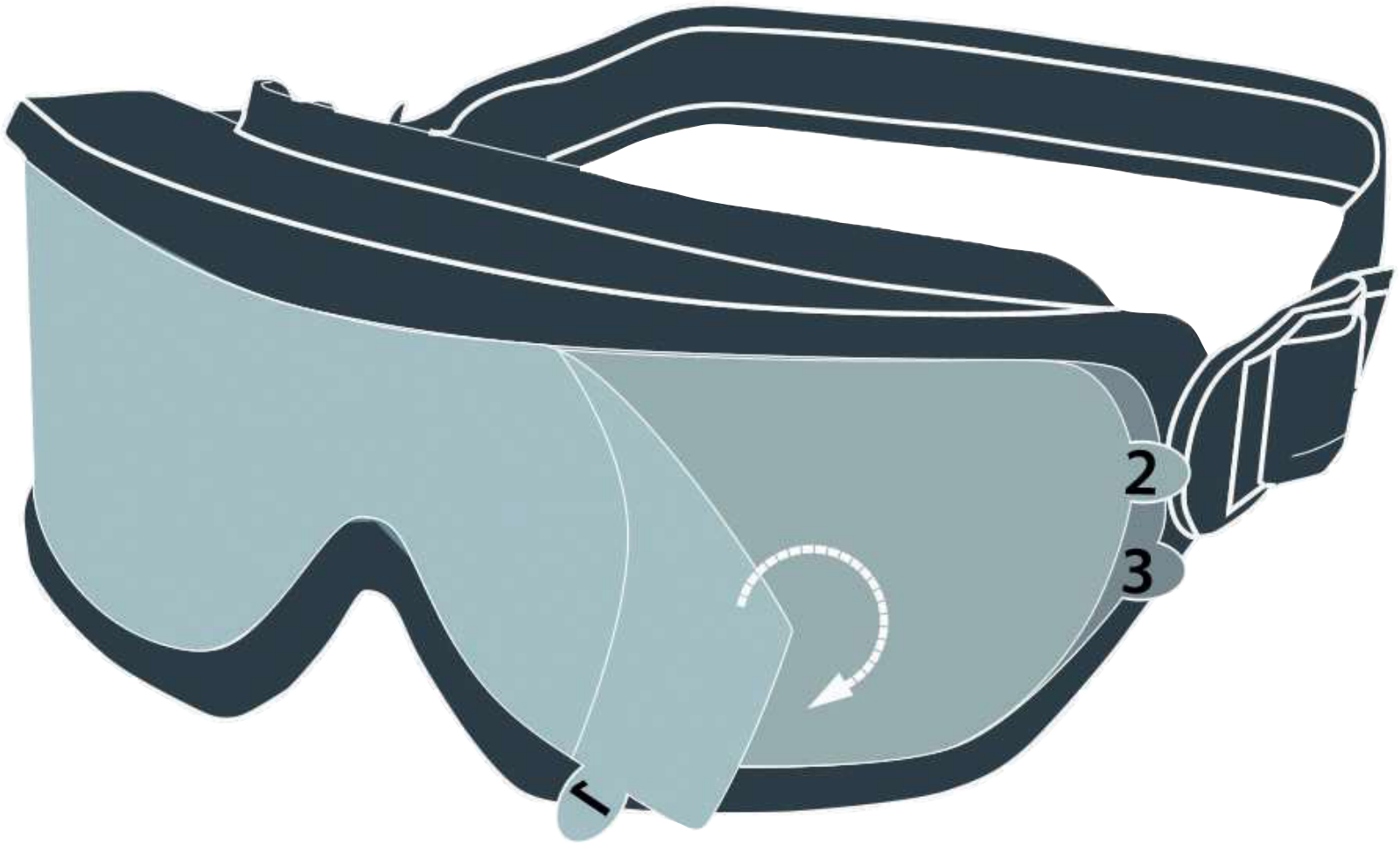 Delta Plus FILM GOGGLE - Protective Lens Film Set – Box of 10, Clear Lens, 3-Layer Protection