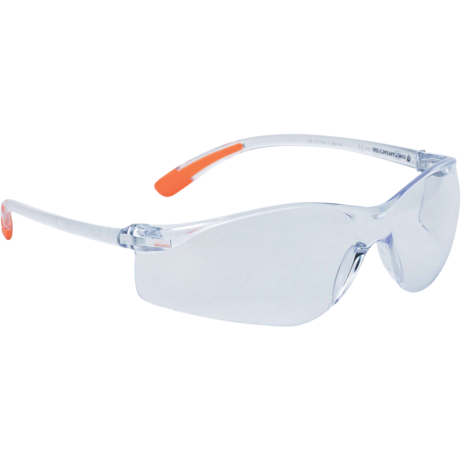 Delta Plus MEIA CLEAR Lightweight Polycarbonate Safety Glasses with Non-Slip Temples