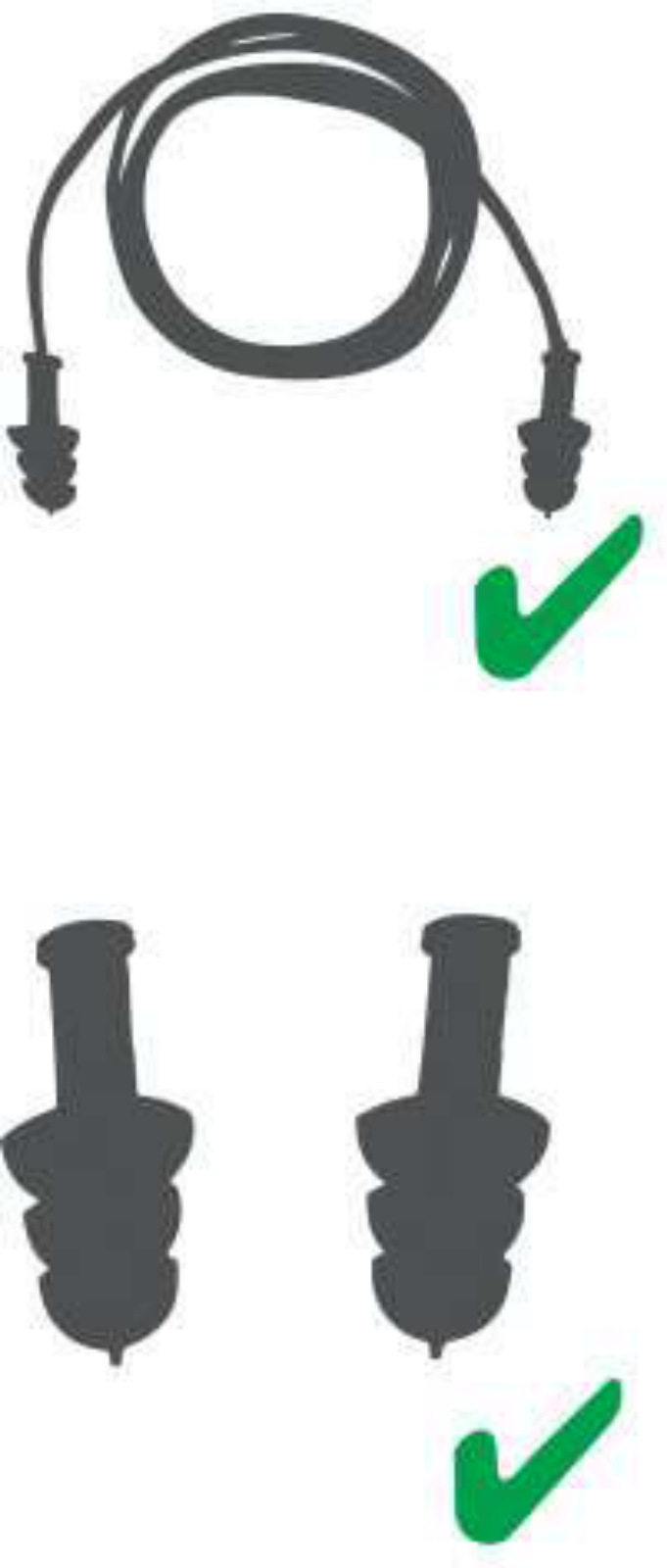 Delta Plus CONICSOF010B Reusable Silicone Earplugs – Pack of 10 Pairs with Textile Cord