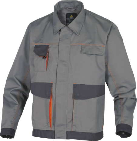 Delta Plus DMACHVES Durable Twill Work Jacket – Multi-Pocket, Zip Closure