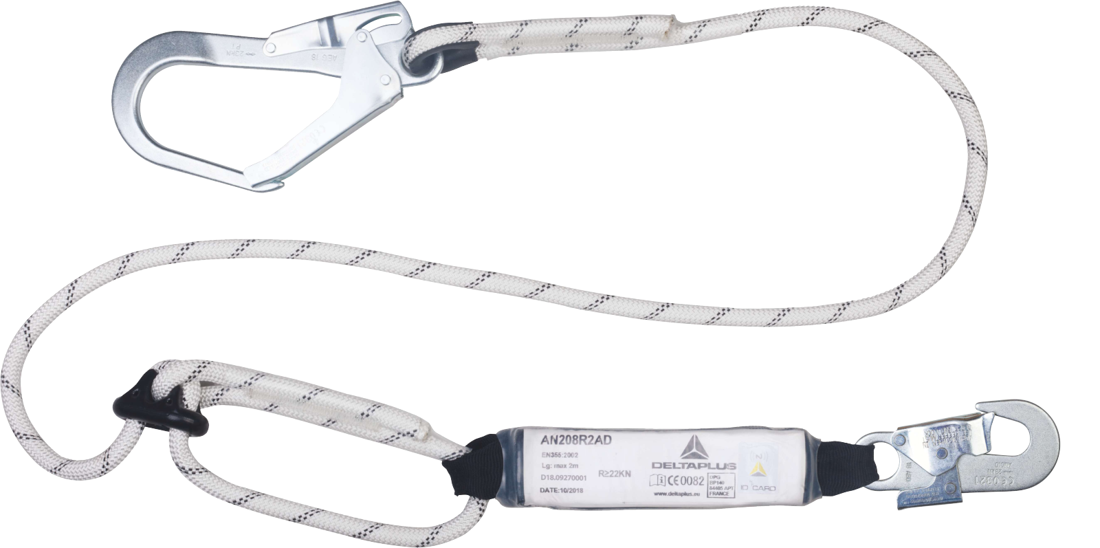 Delta Plus AN208R2AD Adjustable Energy Absorbing Lanyard