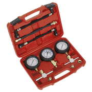 Sealey Motorcycle Compression & Fuel Pressure Gauge Set 3pc