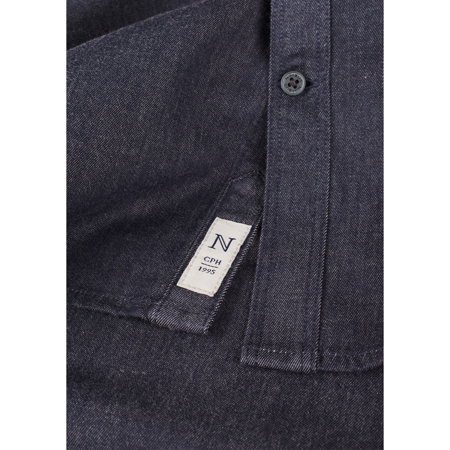 Nimbus Torrance Slim Fit  Raw And Stylish Denim Shirt