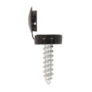 Sealey Numberplate Screw & Flip Cap 4.2 x 19mm Black Pack of 50