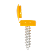 Sealey Numberplate Screw with Flip Cap 4.2 x 19mm Yellow Pack of 50