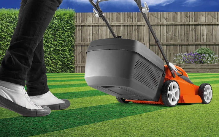 FLYMO EasiStore 340R – Compact Electric Lawnmower