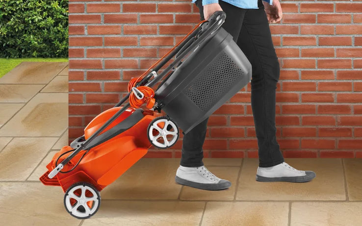 FLYMO EasiStore 340R – Compact Electric Lawnmower