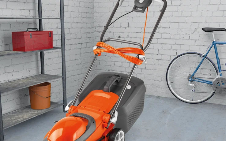 FLYMO EasiStore 340R – Compact Electric Lawnmower