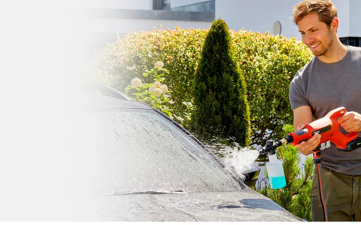 FLYMO EasiClean Li Plus – Cordless Battery Pressure Washer with Accessories