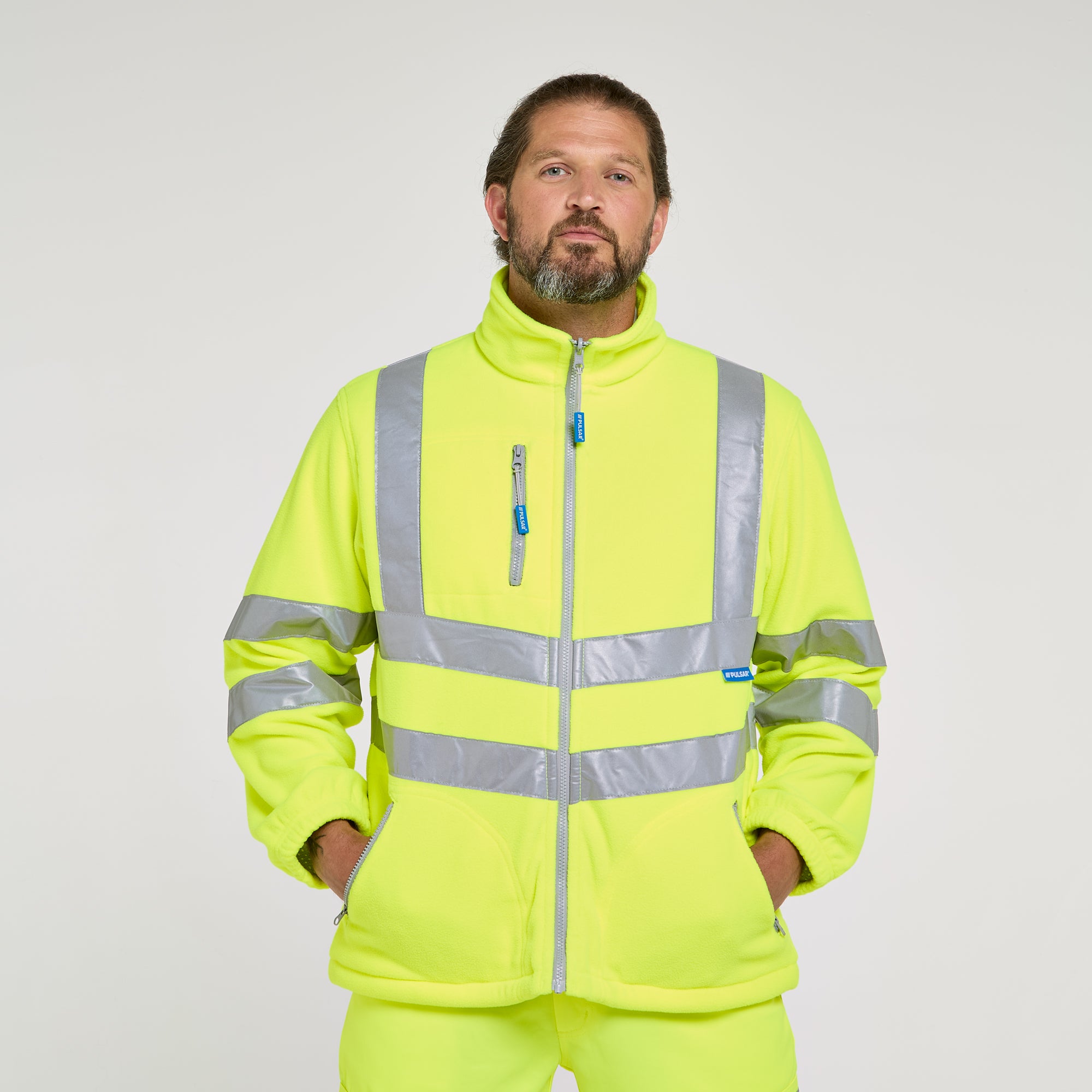 Pulsar Interactive Fleece Jacket Yellow - Recycled Content – GS Workwear