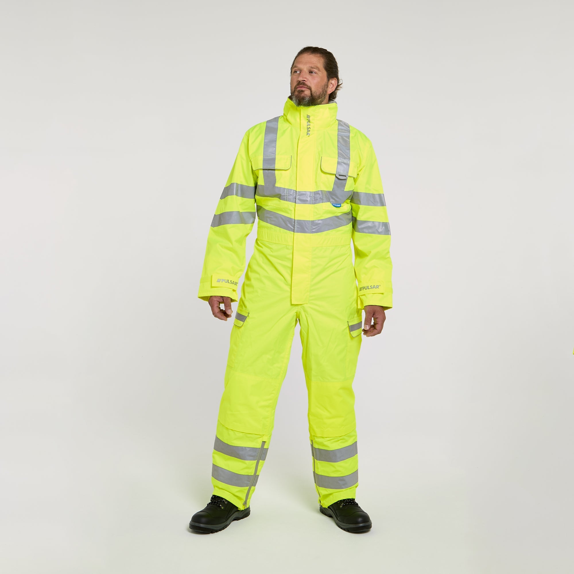Pulsar Mesh Lined Coverall Yellow - Recycled Content