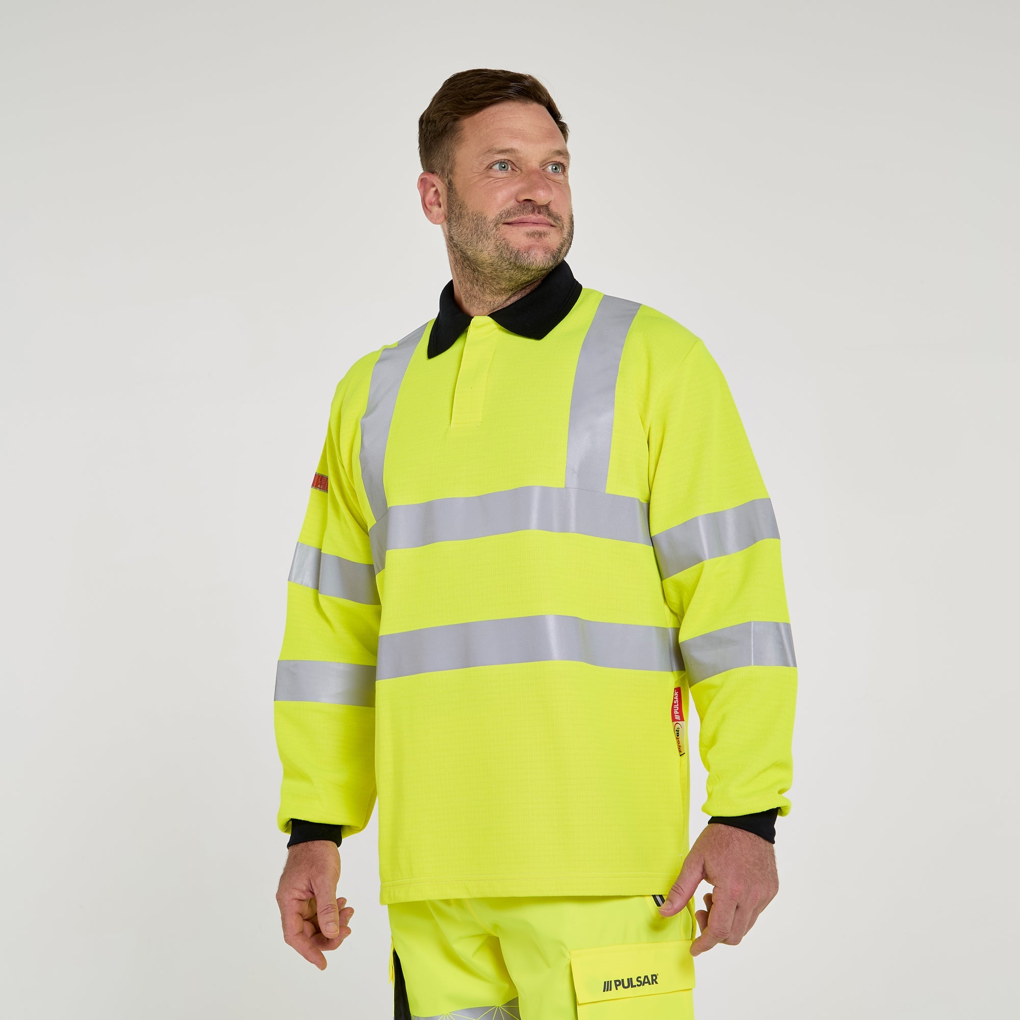 Electric ARC Long Sleeve Polo Shirt Yellow