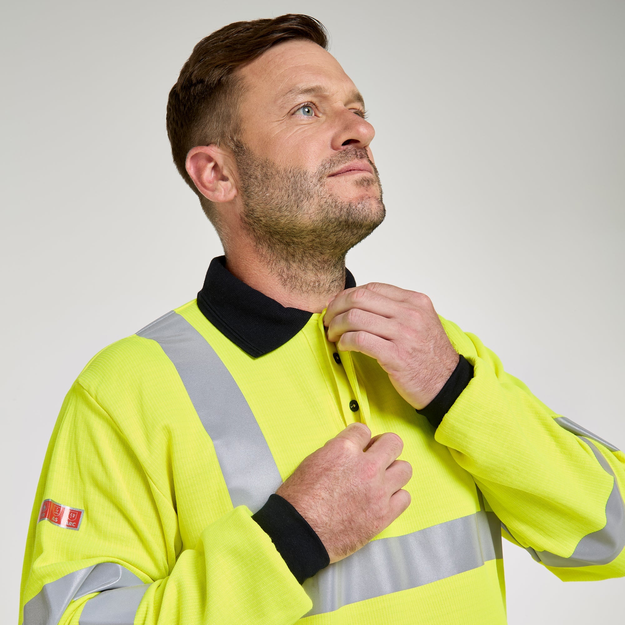 Electric ARC Long Sleeve Polo Shirt Yellow