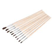 Sealey Touch-Up Paint Brush Assortment 10pc Wooden Handle