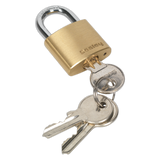 Sealey Brass Body Padlock 30mm