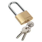 Sealey Brass Body Padlock Long Shackle 50mm