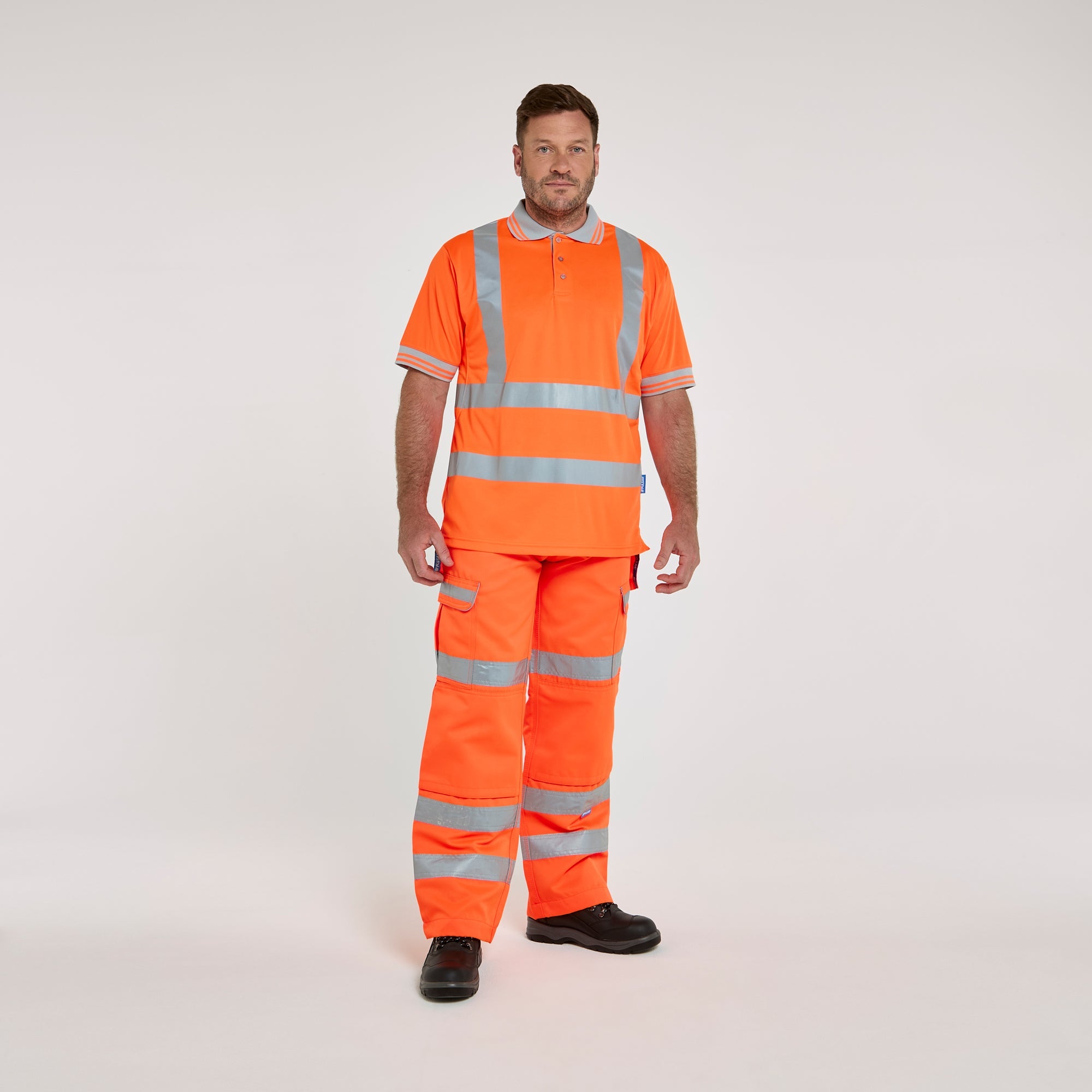 Pulsar Short Sleeve Polo Shirt Orange - Recycled Content