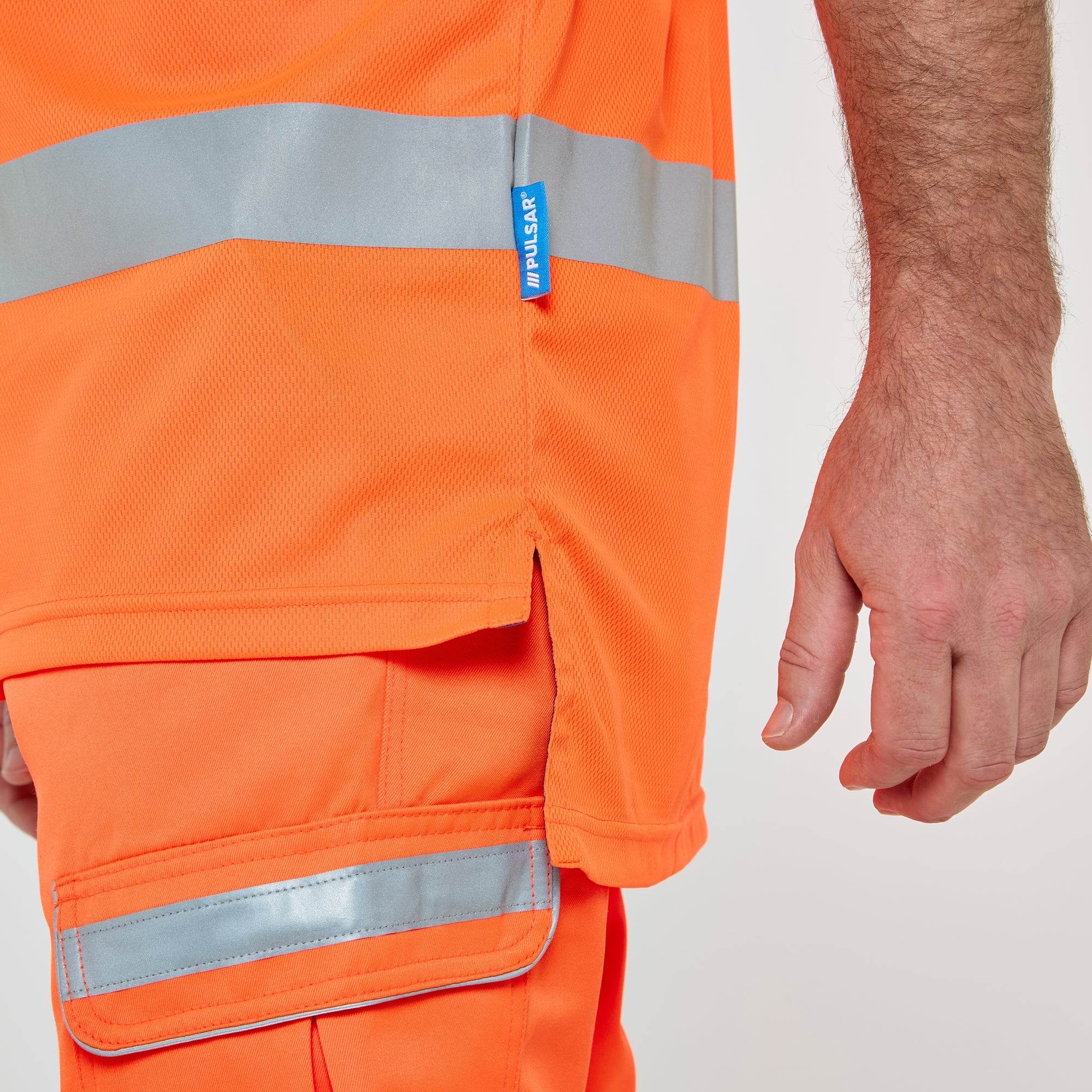 Pulsar Short Sleeve Polo Shirt Orange - Recycled Content