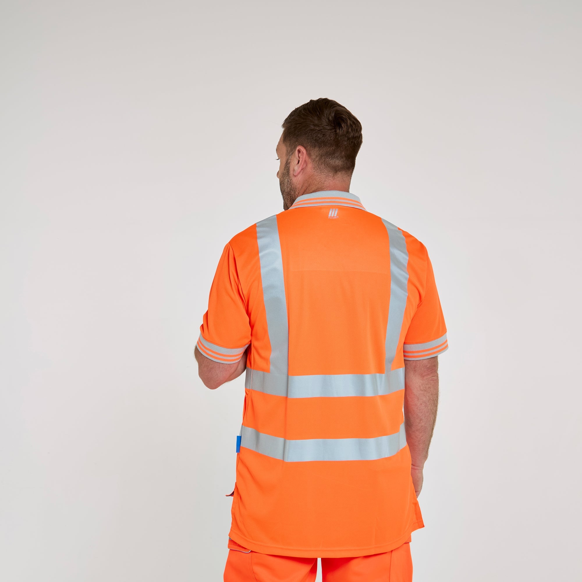 Pulsar Short Sleeve Polo Shirt Orange - Recycled Content