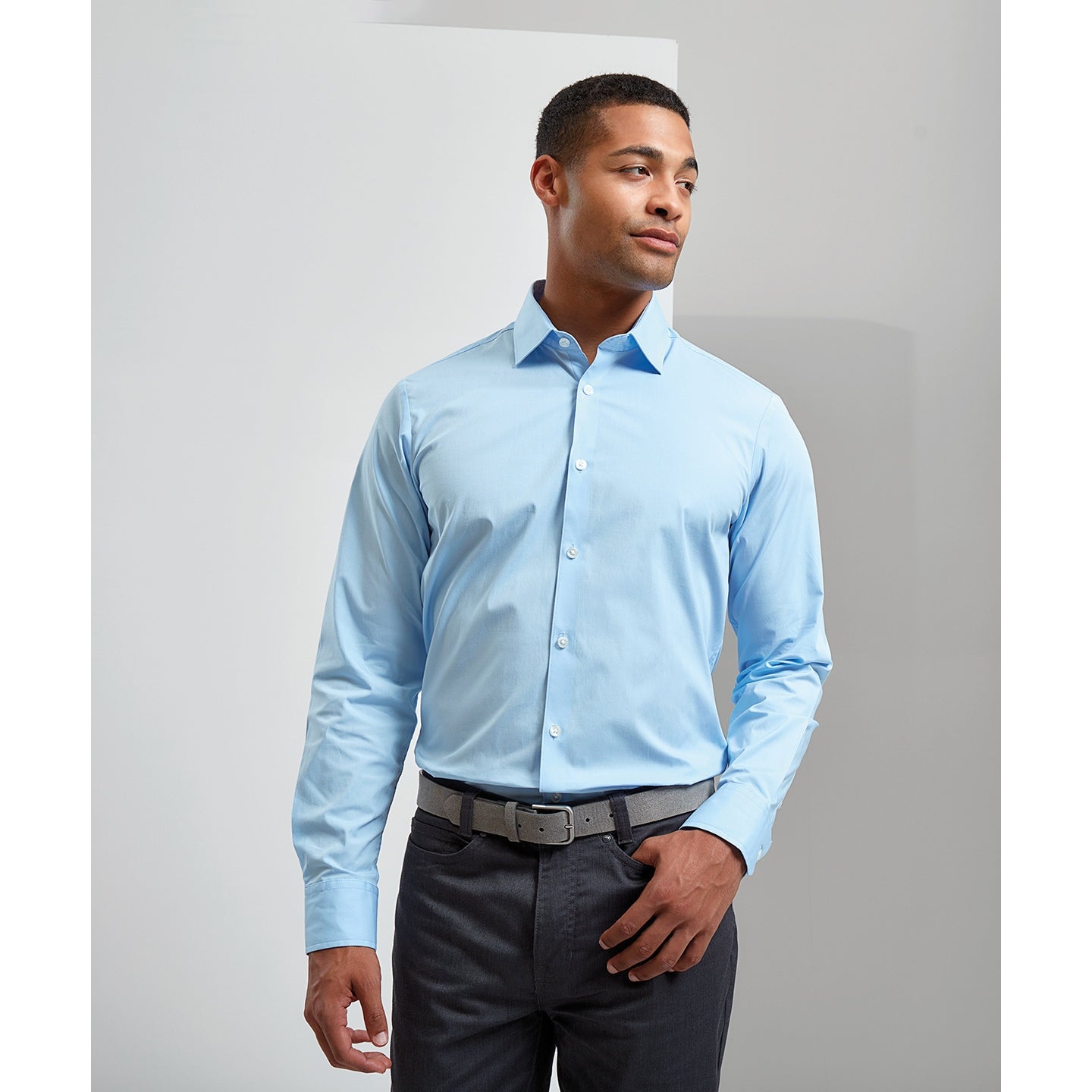 Premier Stretch Fit Cotton Poplin Long Sleeve Shirt