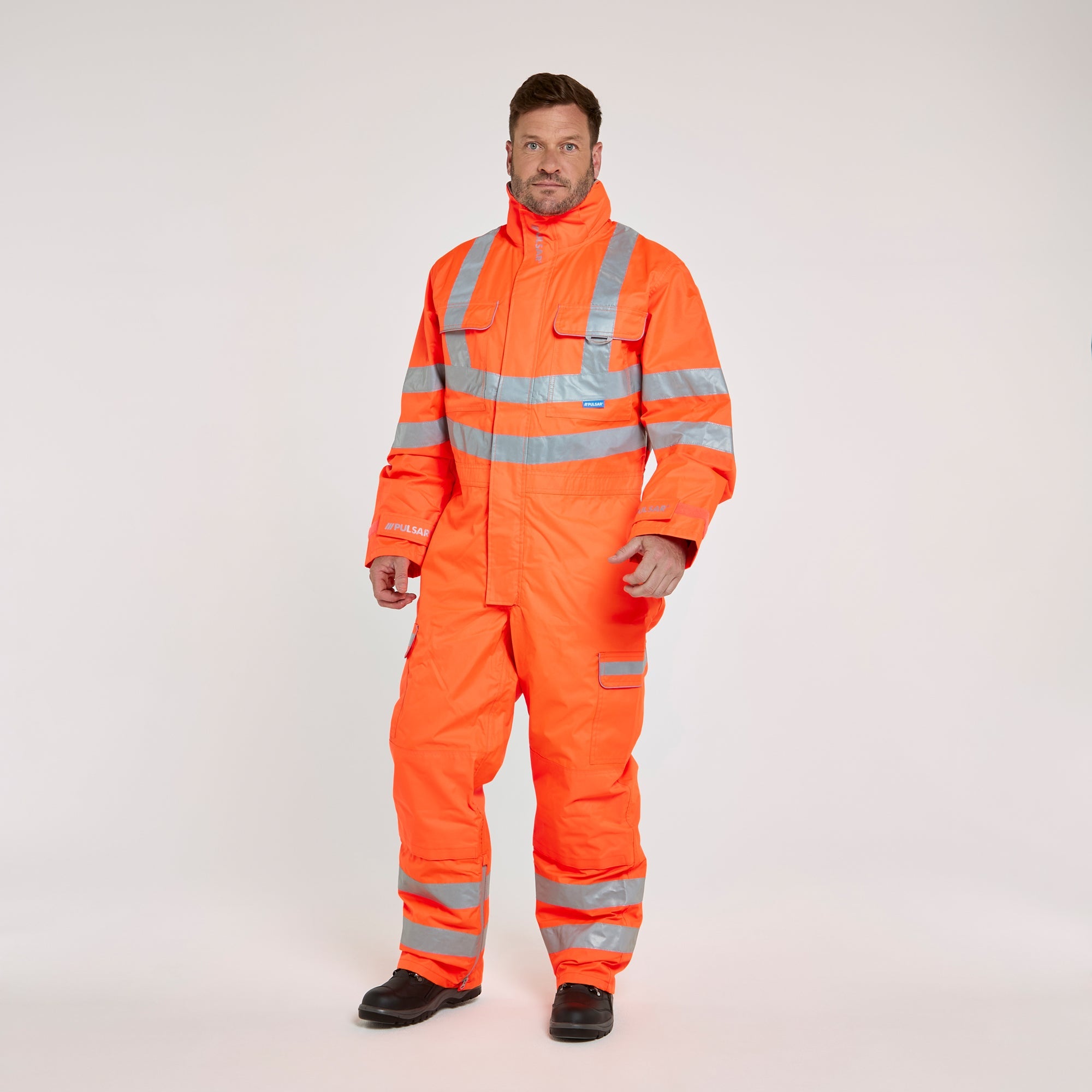 Pulsar Mesh Lined Coverall Orange - Recycled Content