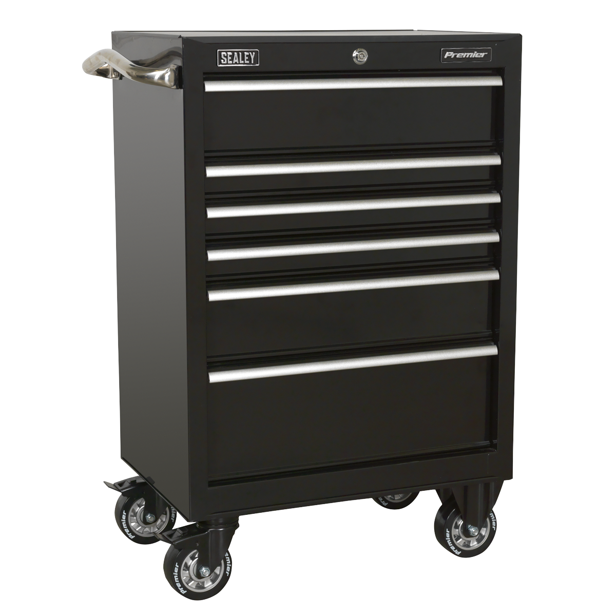 Sealey Rollcab 6 Drawer 675mm Heavy-Duty Black