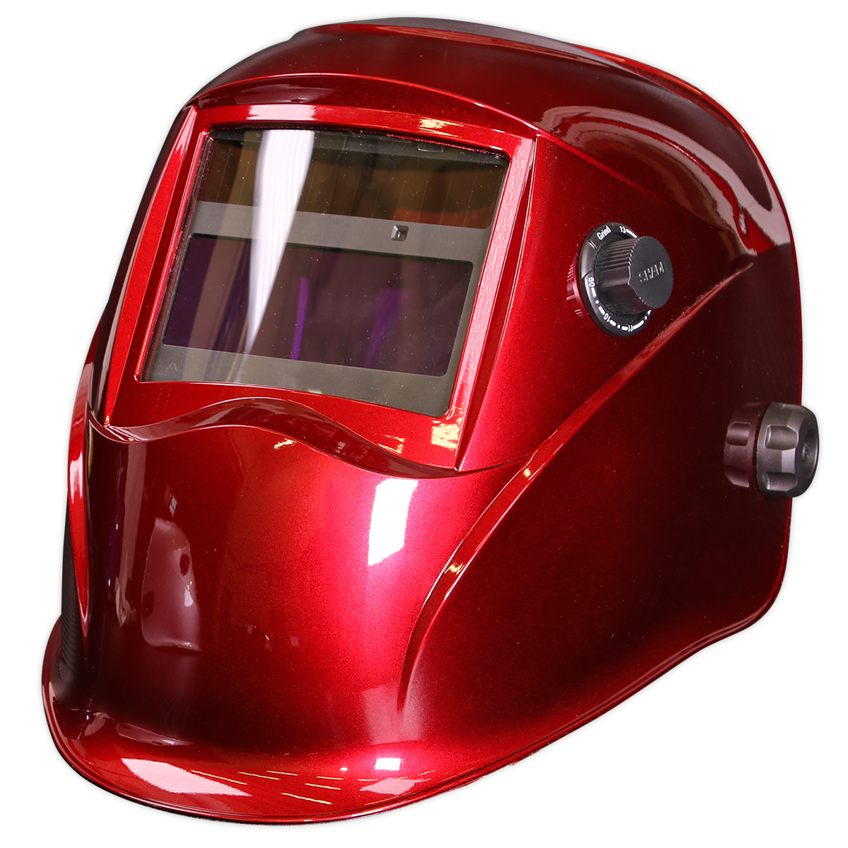 Sealey Welding Helmet Auto Darkening - Shade 9-13 - Red PWH612