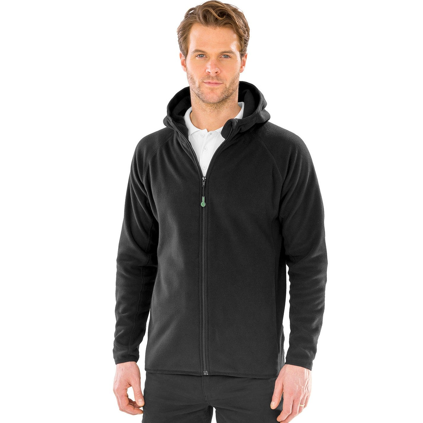 Result Genuine Recycled Recycled Hooded Microfleece Jacket