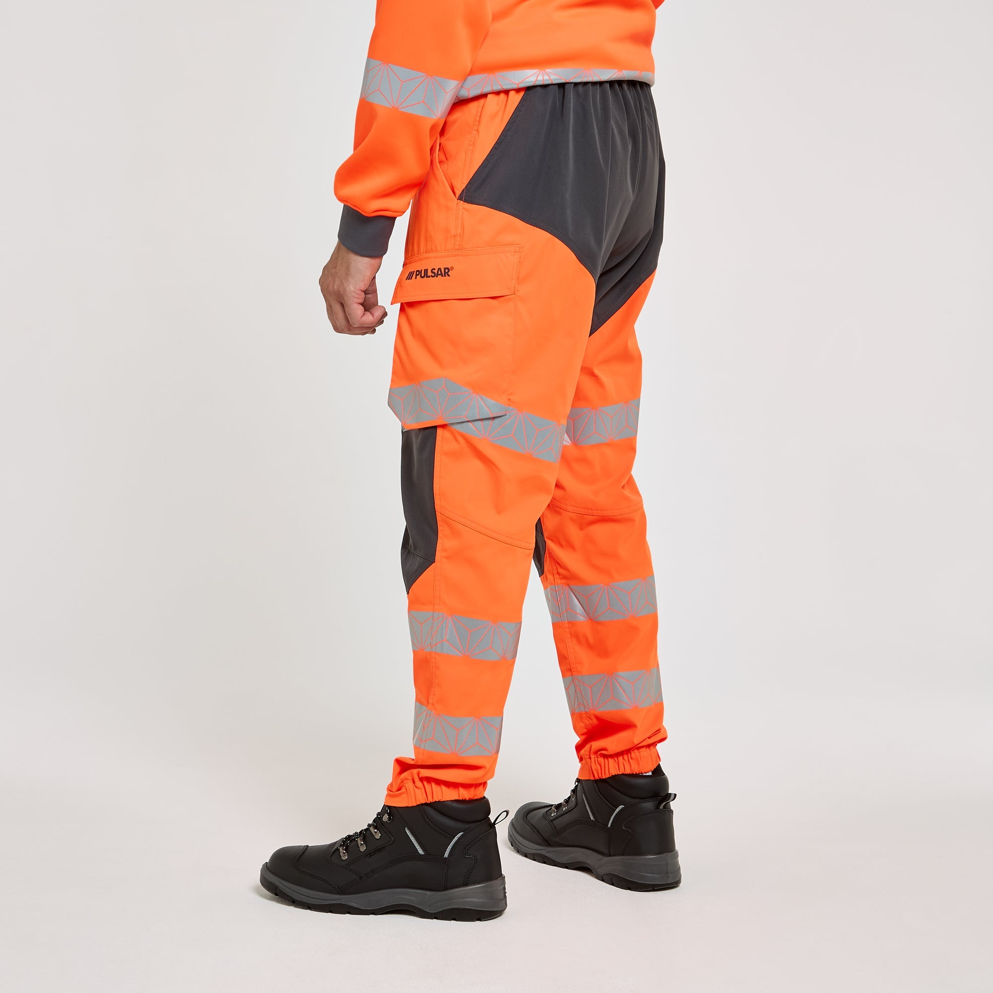 Pulsar Unisex Work Pants Orange Grey